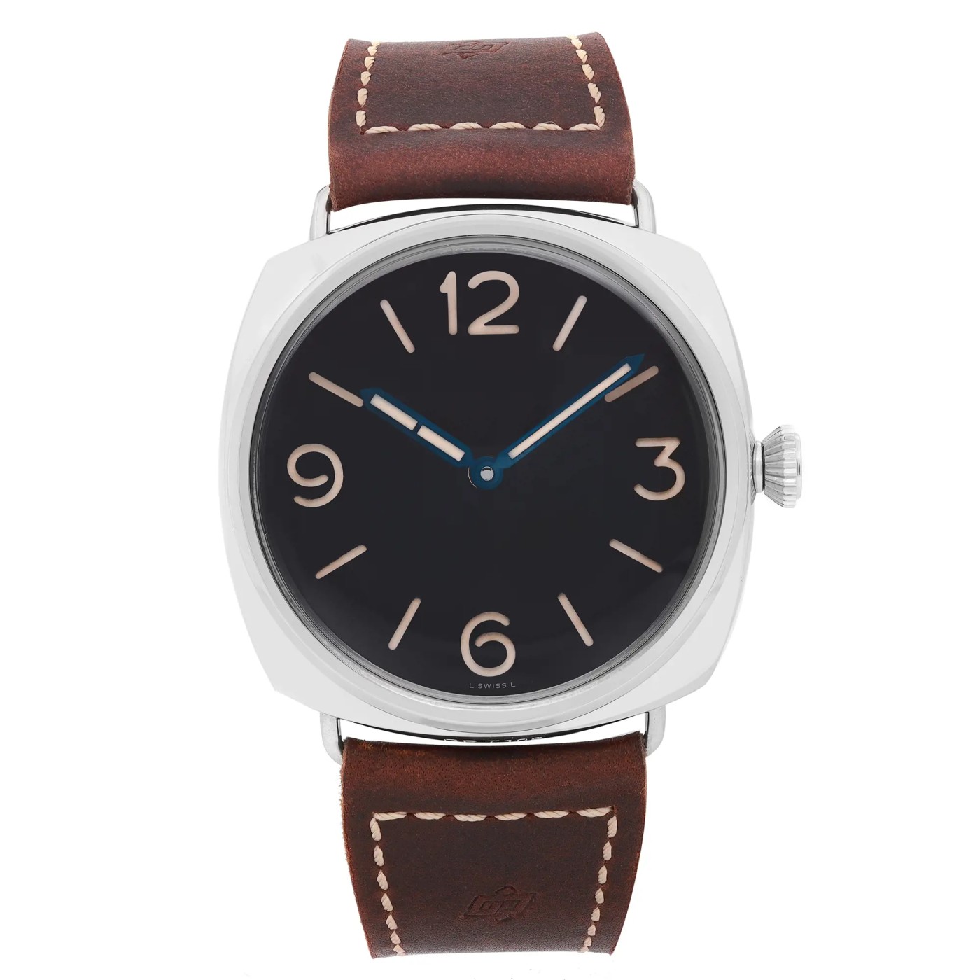 Panerai Radiomir 3 Days 47mm Steel Black Dial Hand Wind Mens Watch