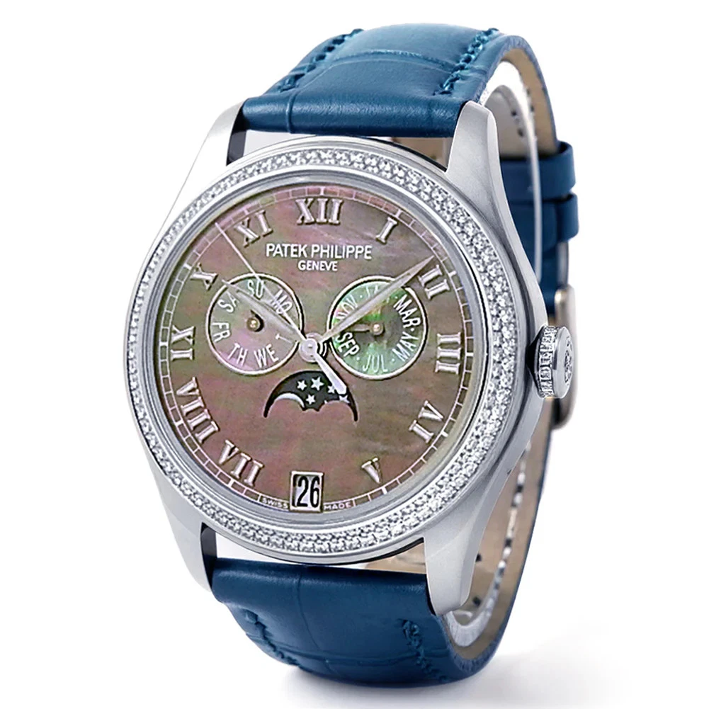 Patek Philippe Annual Calendar 18k White Gold Mother of Pearl Watch 4936G-001
