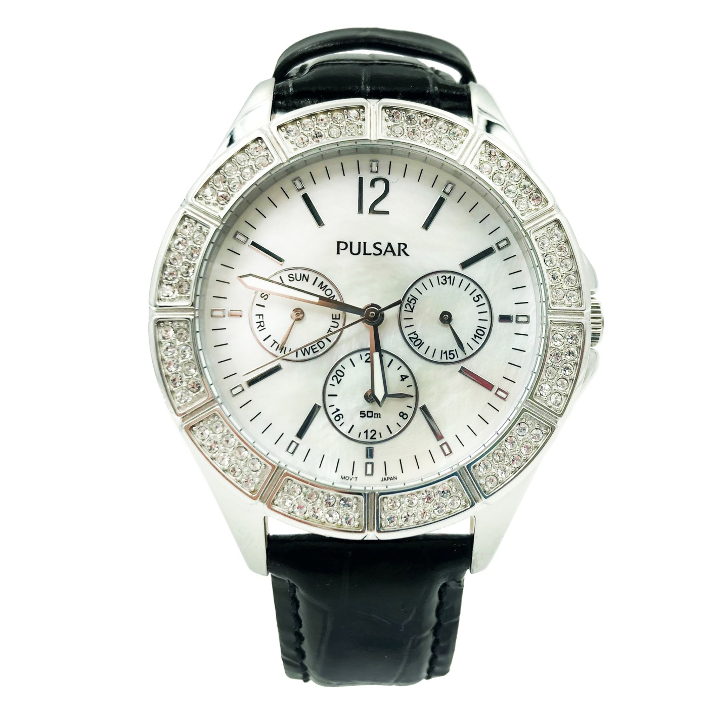 Pulsar Steel Mother Of Pearl Quartz Ladies Watch