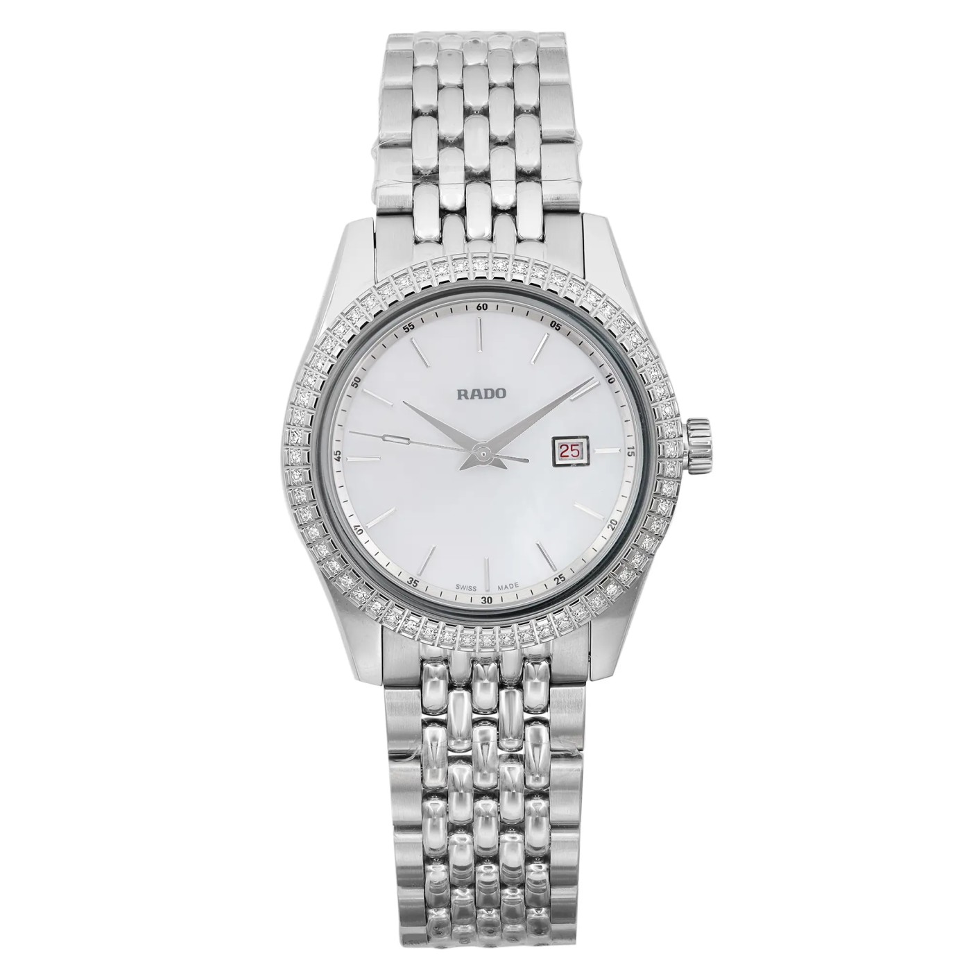 Rado  HyperChrome Classic 35mm Diamonds White MOP Dial Ladies Watch