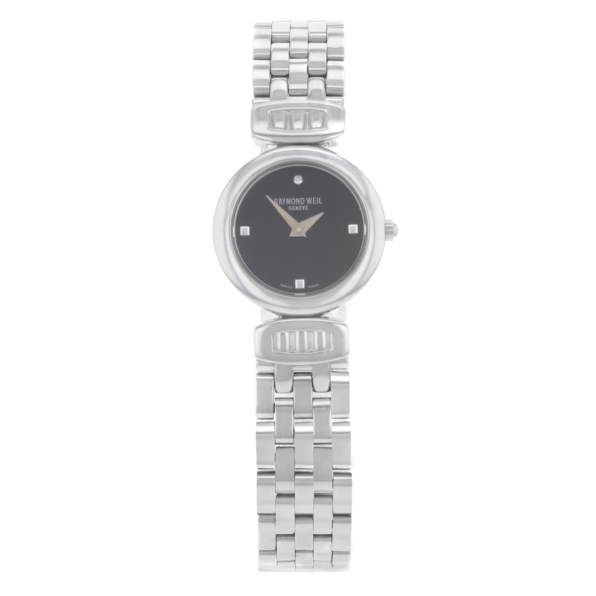 Raymond Weil Chorus Steel Black Dial Quartz Ladies Watch
