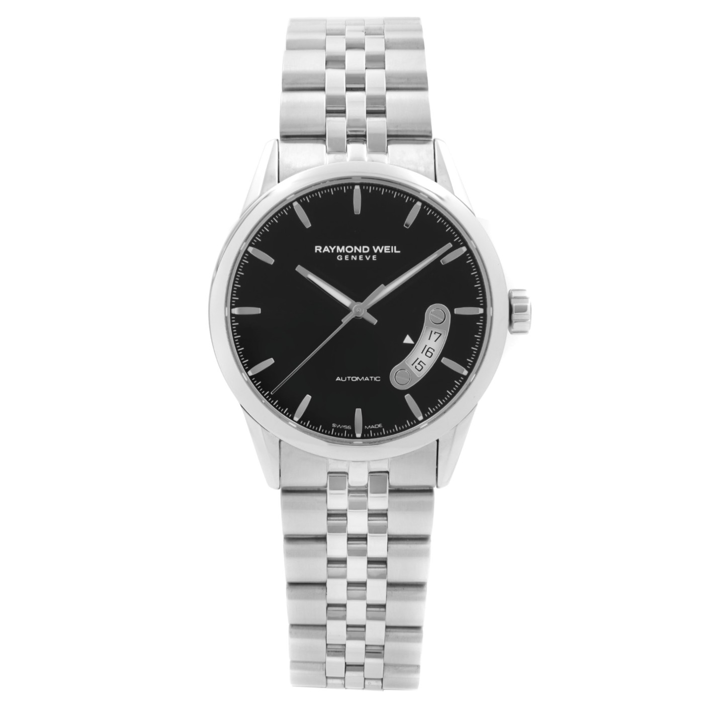 Raymond Weil Freelancer 38mm Steel Black Dial Automatic Mens Watch