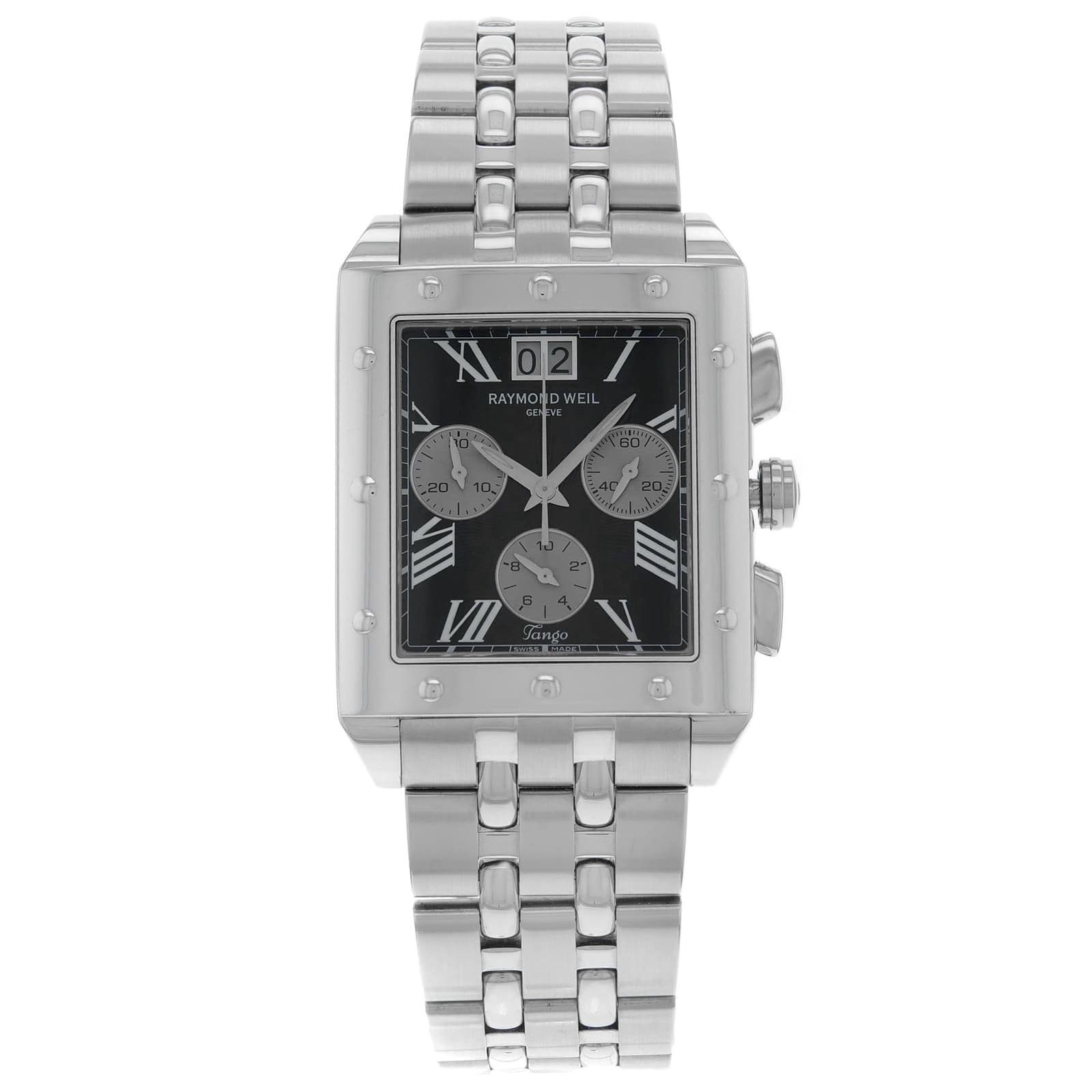 Raymond Weil Tango Steel Black Dial Quartz Men's Watch 