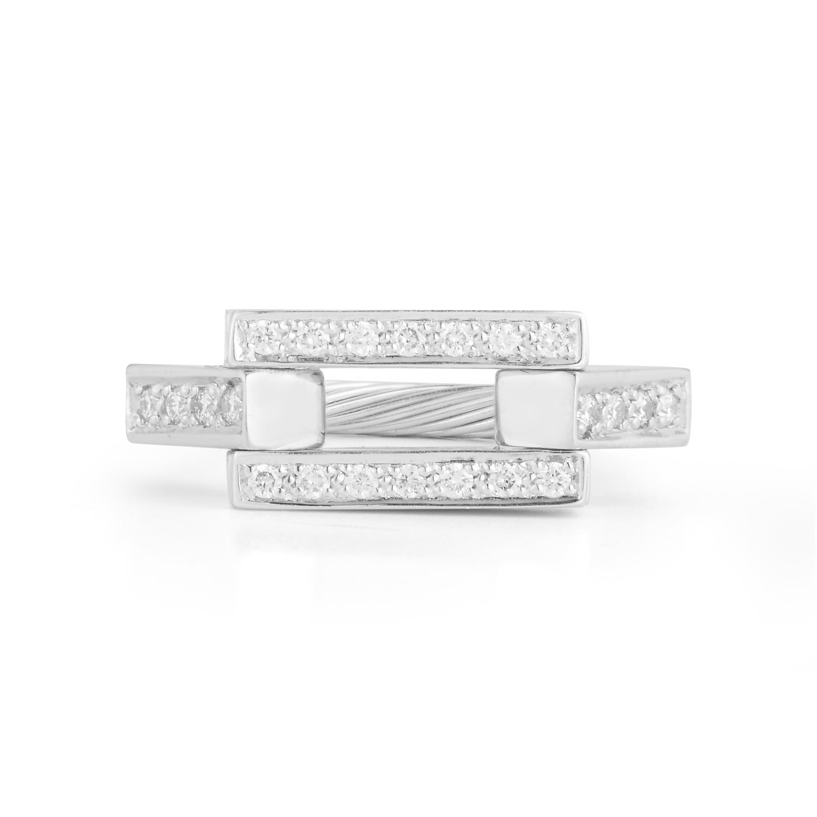 I.Reiss 14k White Gold 0.2 Ring Size 7