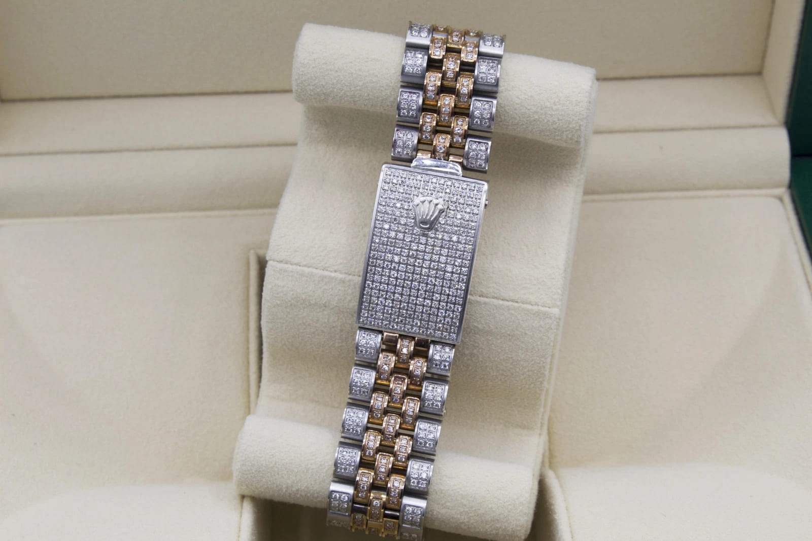 Rolex Datejust 36mm Custom 15ct Diamonds Two Tone Rose Gold Automatic Quickset