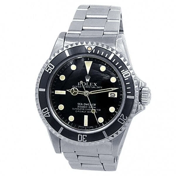 Rolex Sea-Dweller Great White Stainless Steel Oyster Auto Black Men's Watch 1665