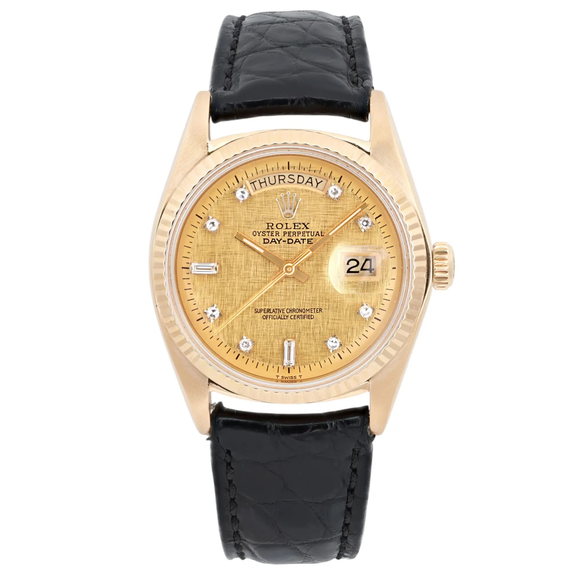 Rolex Day-Date 36mm 18K Yellow Gold Buckley Dial Automatic Watch