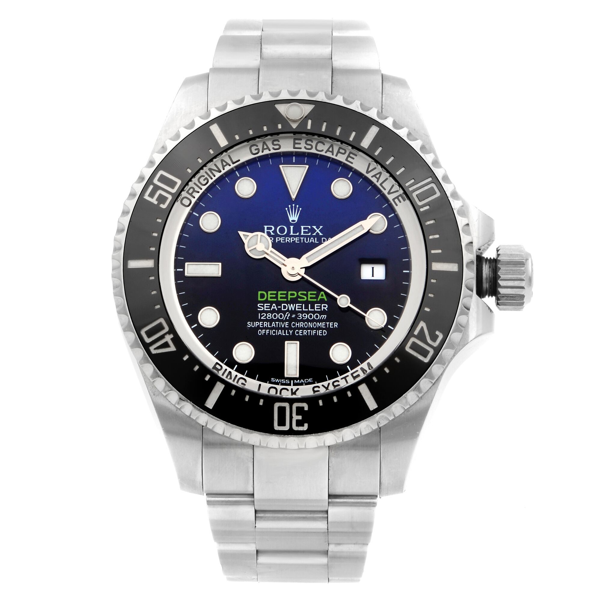Rolex Deepsea Sea Dweller James Cameron Steel Blue Black Dial Mens Watch
