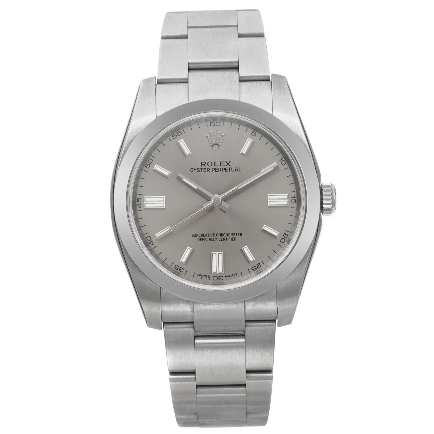 Rolex Oyster Perpetual 36mm Steel Gray Dial Watch
