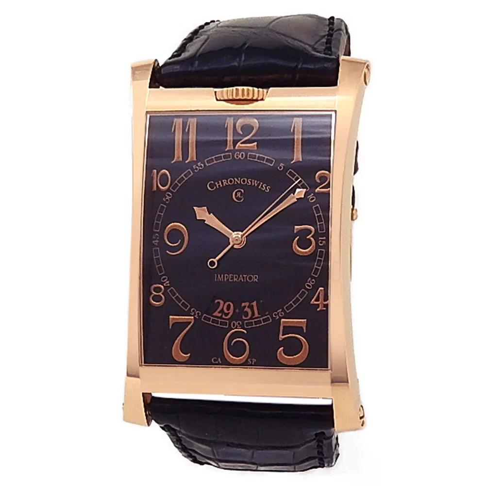 Chronoswiss Imperator Constance 18k Rose Gold Leather Black Men’s Watch