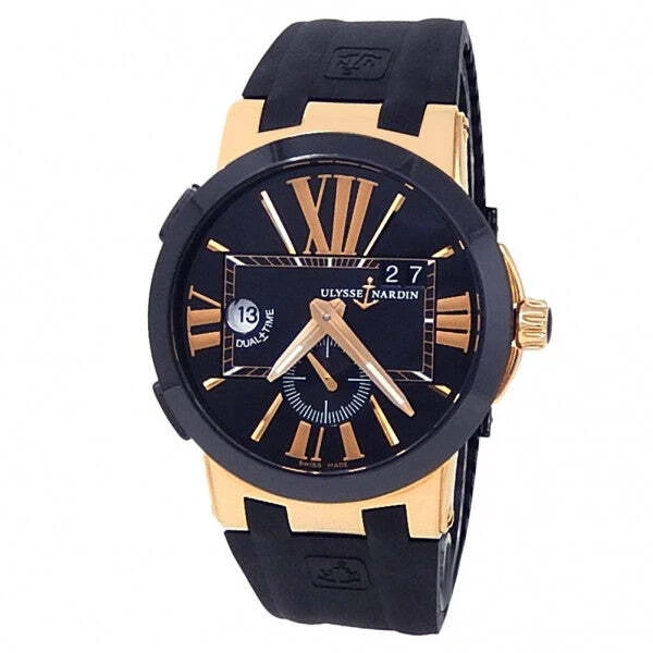 Ulysse Nardin Executive Dual Time 18k Rose Gold Automatic Watch