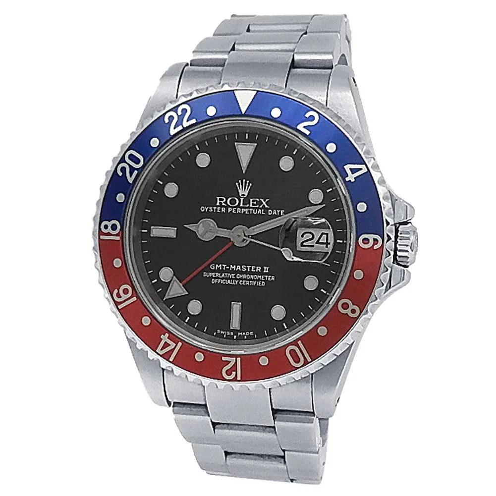 Rolex GTNN 
-Master II Pepsi Stainless Steel Oyster Automatic Black Men’s Watch
