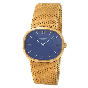 Patek Philippe Ellipse 18k Yellow Gold Manual Blue Men’s Watch