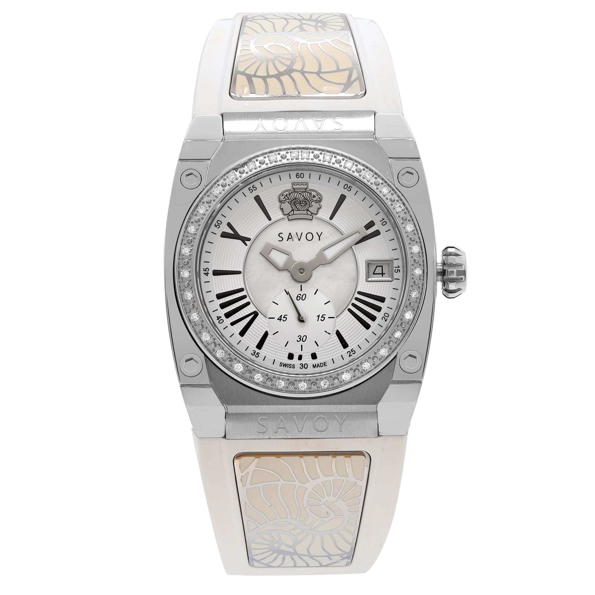 Savoy Watch 35mm White Silicone Strap Ladies Watch