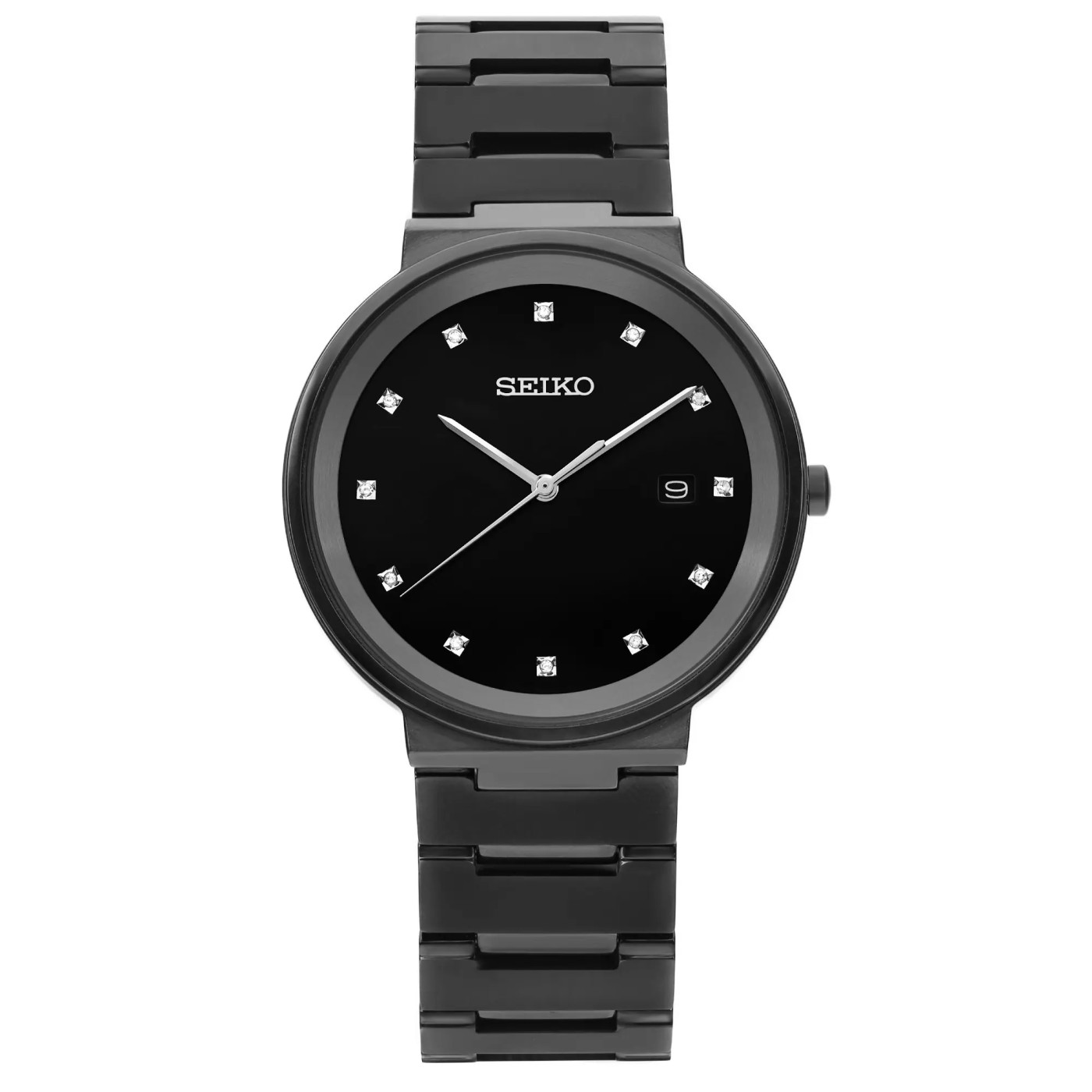 Seiko Essentials PVD Steel Black Dial Quartz Men Watch