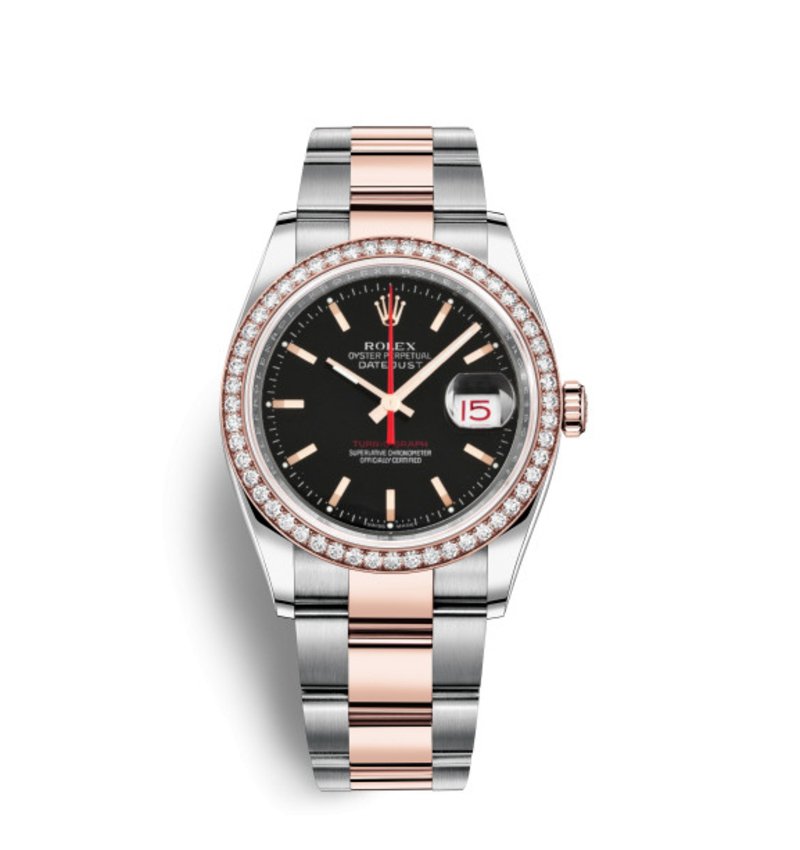 Rolex Datejust Turn-O-Graph Custom Diamond Bezel 116261