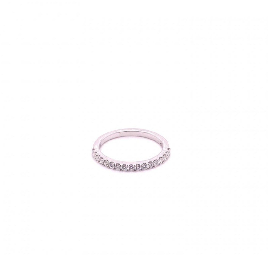 .30 Carat RBC Shear Prong Engagement Band 14K White Gold