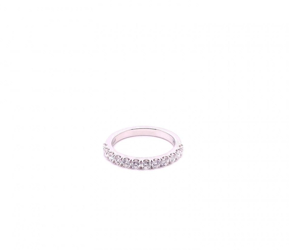 .75 Carat Round Brilliant Cut Diamond Engagement Band 14K White Gold