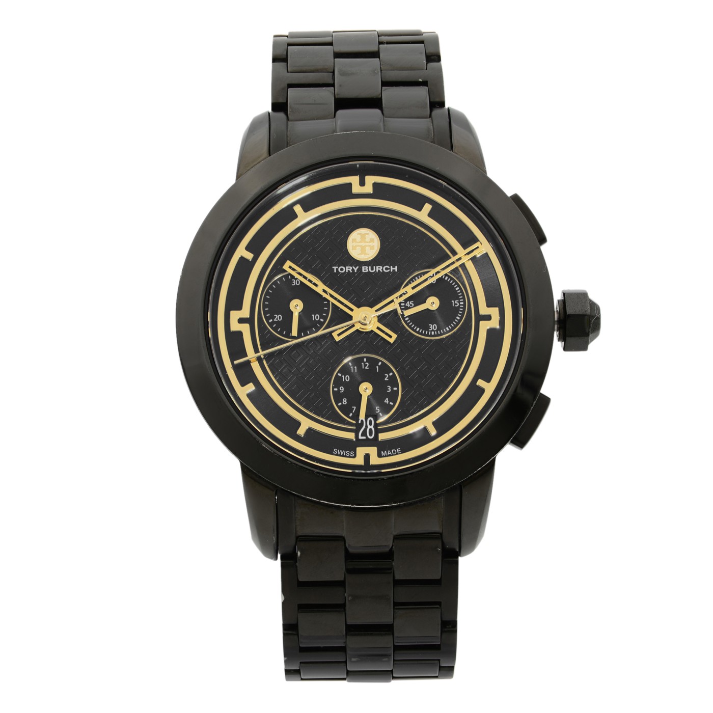 Tory Burch Black Ion Plated Stainless Steel Quartz Ladies Watch
