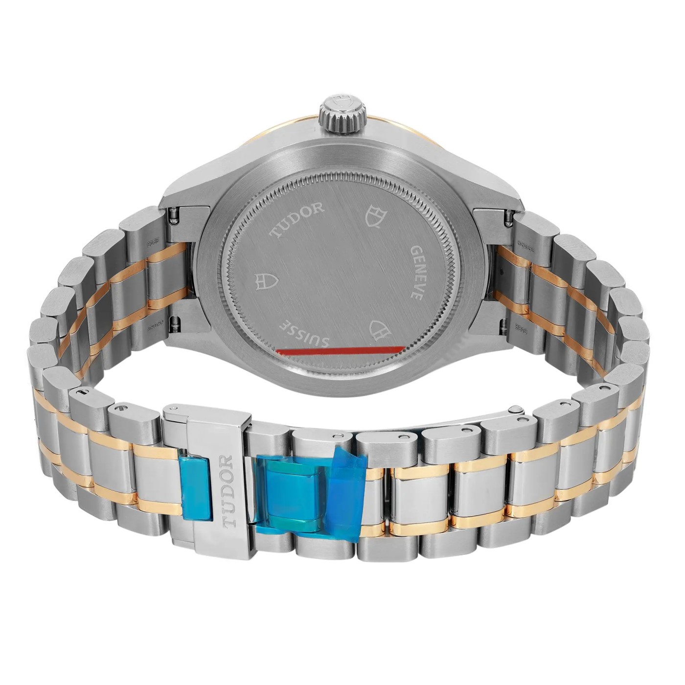 Tudor Style 38mm Gold Steel Silver Diamond Dial Men Watch