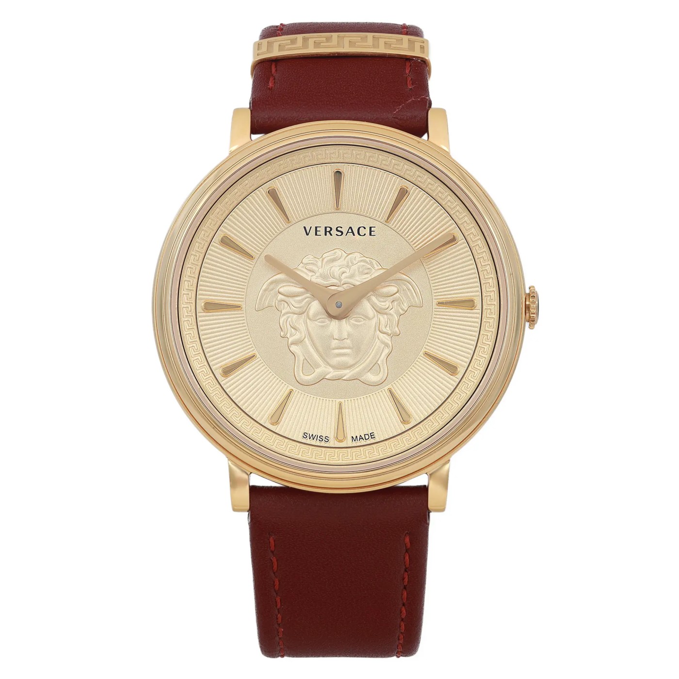 Versace V-Circle Medusa 38mm Steel Gold Dial ladies Quartz Watch