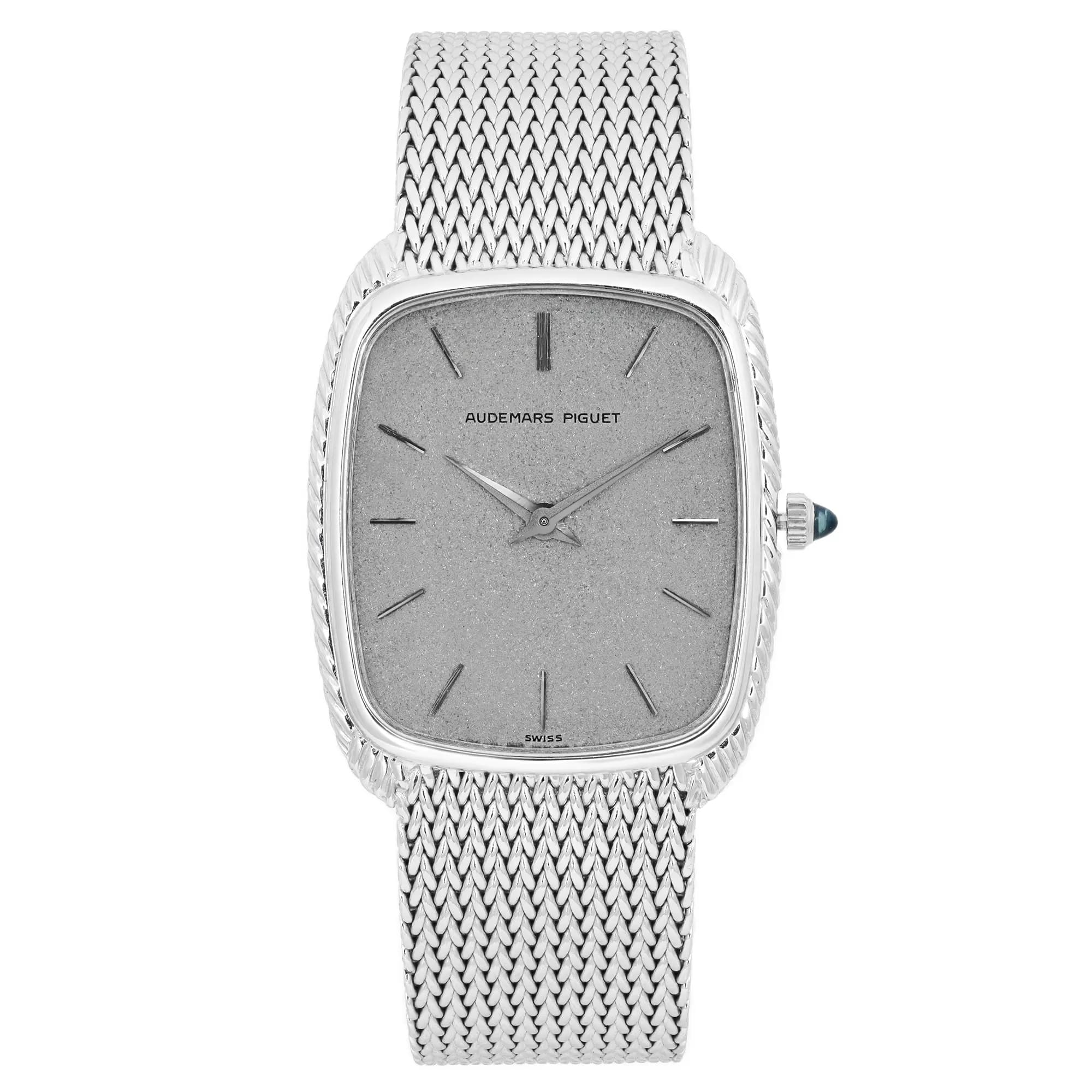 Vintage Audemars Piguet Cobra 18k White Gold Silver Dial Manual Unisex Watch 