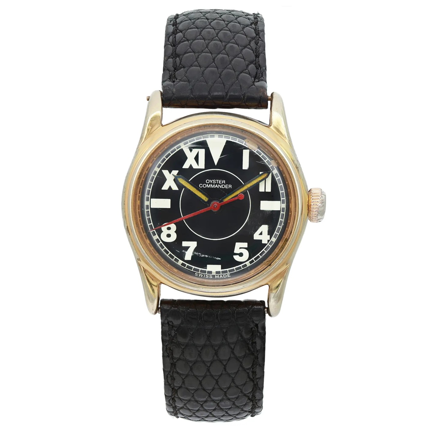 Vintage Rolex Oyster Commander Steel Black Dial Ladies Watch