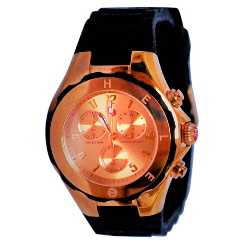 Michele Tahitian Jelly Bean Stainless Steel  Silicone 40mm Watch