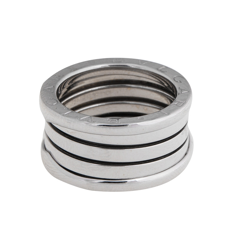 Bulgari B.Zero 1 18K White Gold Band Ring 