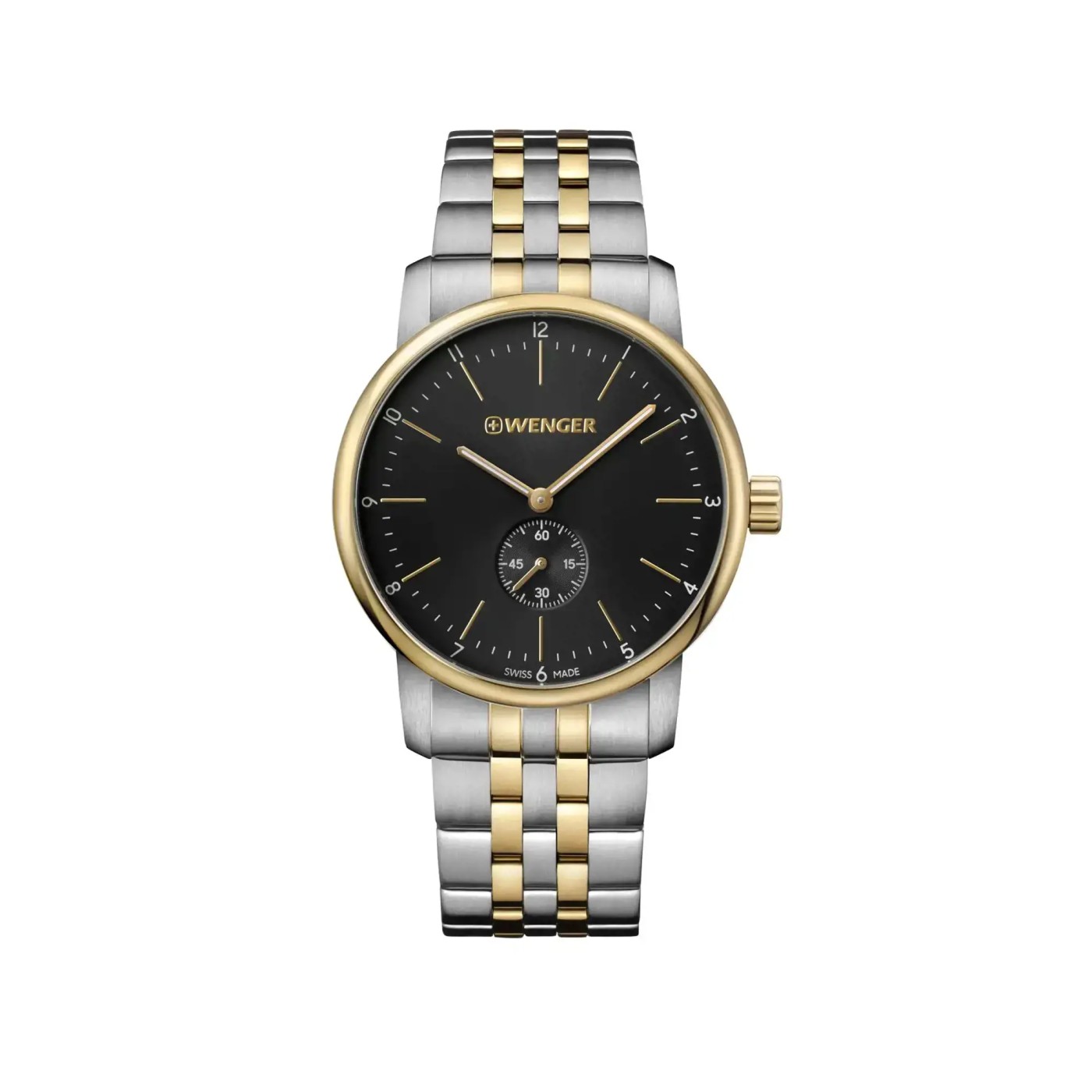 Wenger Urban Classic 42mm Two-Tone Steel Black Dial Mens Watch