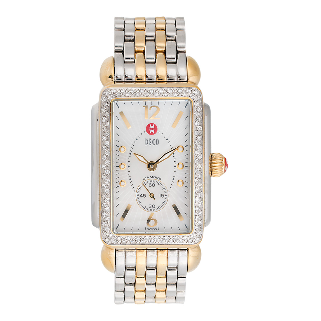 Michele Deco Park MW06M01C5025 Stainless Steel and Gold Plated Diamond 26mm Womens Watch