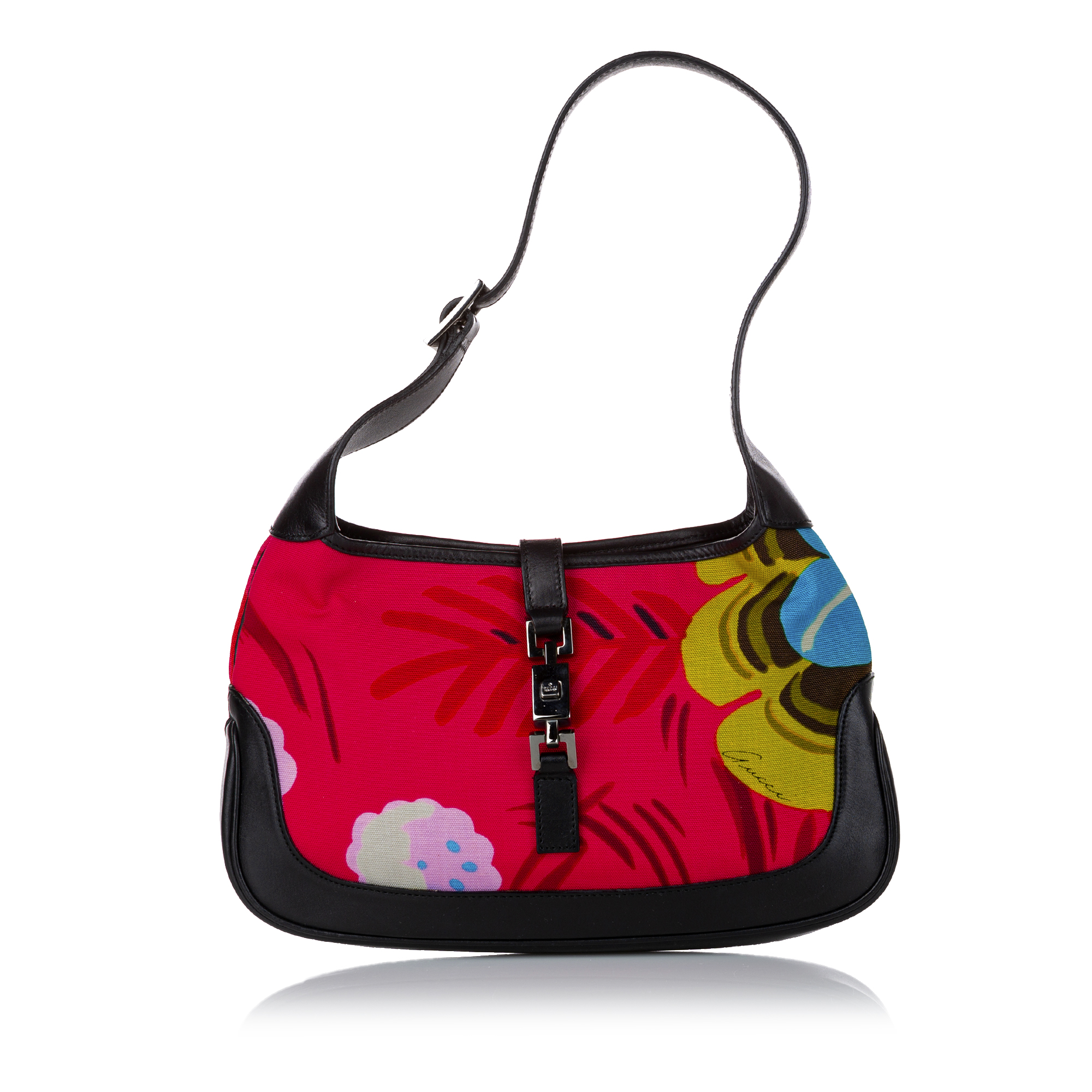 Gucci Floral Print Nylon Jackie